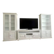 Soggiorno arte povera legno shabby chic bianco opaco - Mobili 2G