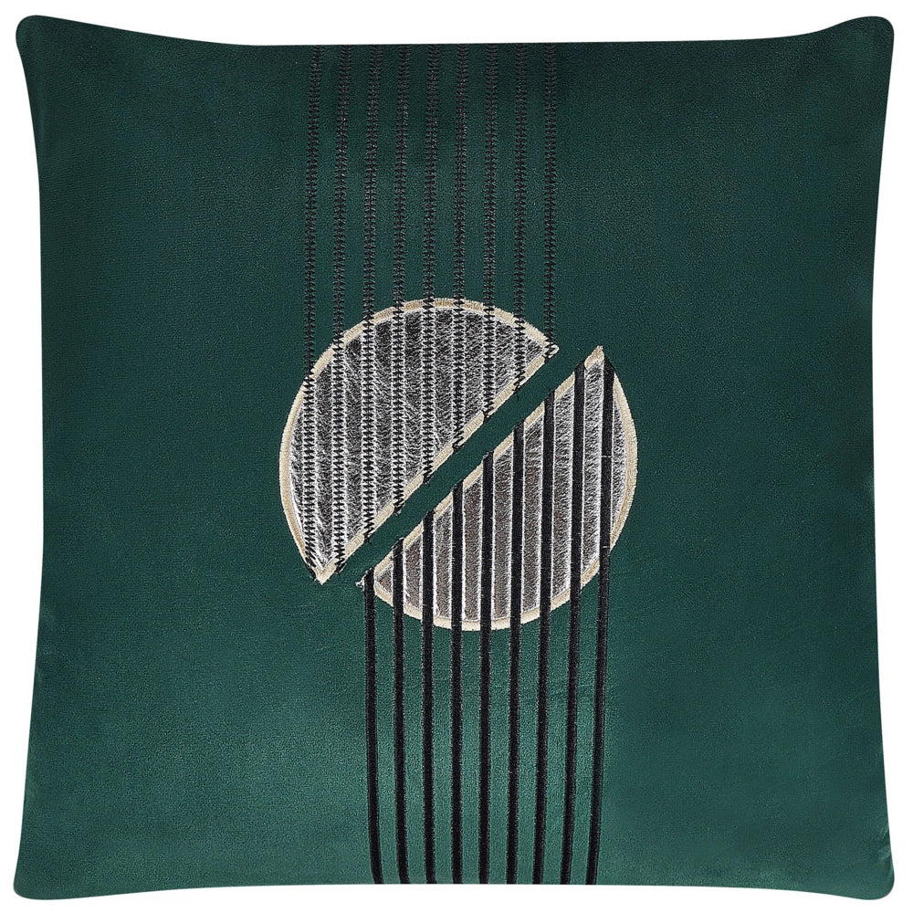 Set di 2 cuscini decorativi con motivo geometrico Verde 45 x 45 cm