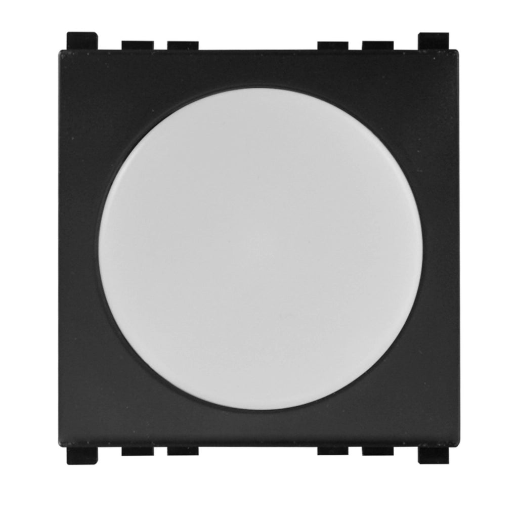 Serie Civile ETTROIT Nero Compatibile Con Vimar Arke (Lampada Led Segnapasso 2M 220V 6000K)