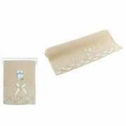 Trade Shop - Asciugamano Bagno Telo Cotone Morbido Decorato 70x140 Cm 380gr Beige Scuro 79510 -