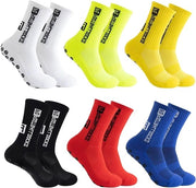 Calze da calcio per sport con presa, senza scivolare, inibizione odore e assorbimento sudore - Unisex.