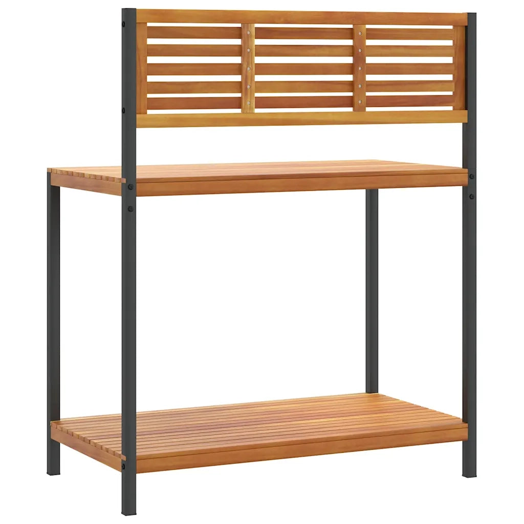 Tavolo da Invasatura 90x50x110 cm in Legno Acacia e Acciaio CFW1051547