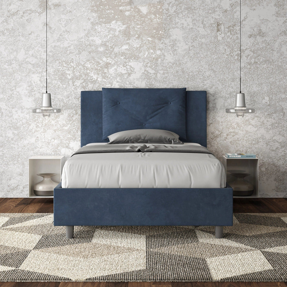 Letto 1 Piazza e Mezzo 120x190 cm con Rete Appia Blu