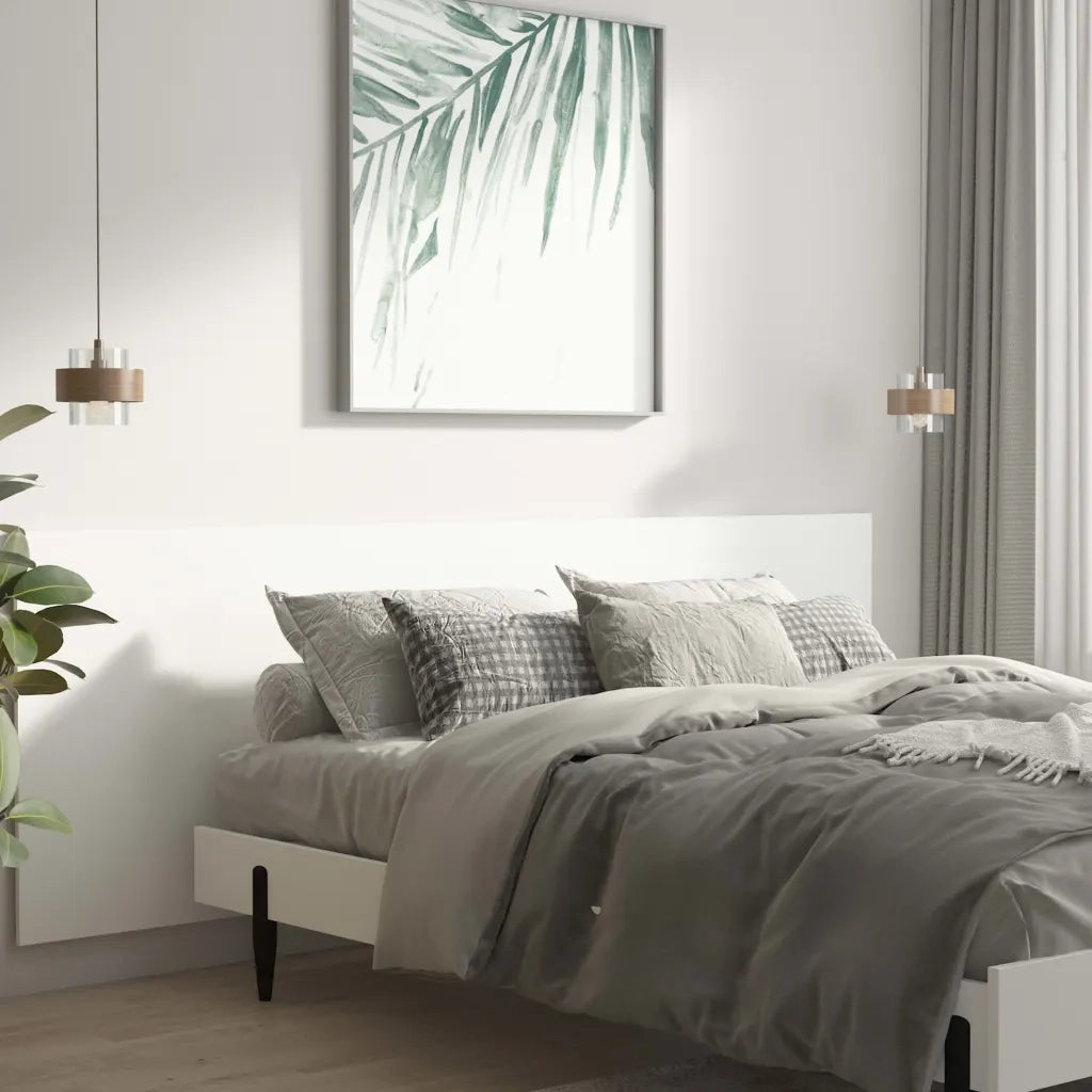 Testiera per Letto Bianca 240x1,5x80 cm in Legno Ingegnerizzato 811052