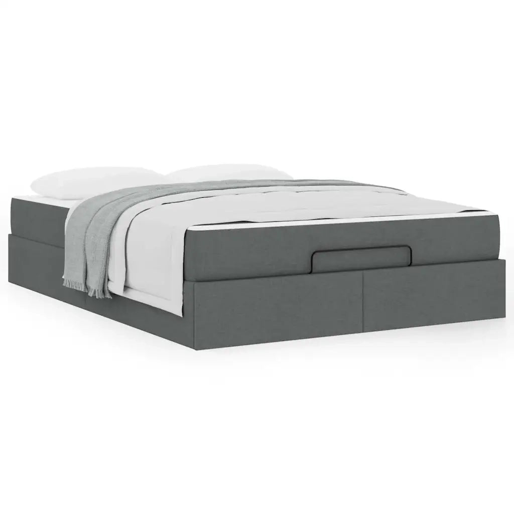 vidaXL Struttura del letto Grigio scuro 140 x 200 cm Tessuto