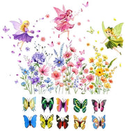 Decorazione per la Stanza da Letto - Sticker per Parete con Farfalle in 3D - Dimensione 100x75 cm - Realizzato in PVC Ecologico - Atmosfera Romantica