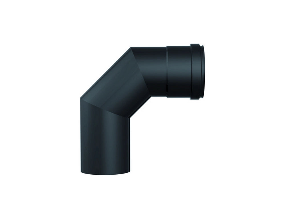 2pz gomito a 90¦ per stufe a pellet col. nero opaco ï cm.10 cod:ferx.vit38570
