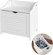 Cesto portabiancheria con Sacco per Biancheria, Panca Contenitore, bianco, FSR40-W,IT