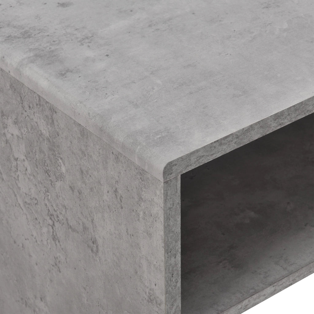 [en.casa] Tavolino da Caffè 100 x 40 x 40 cm Tavolino da Salotto con 1 ripiano Tavolino Basso - Effetto Cemento