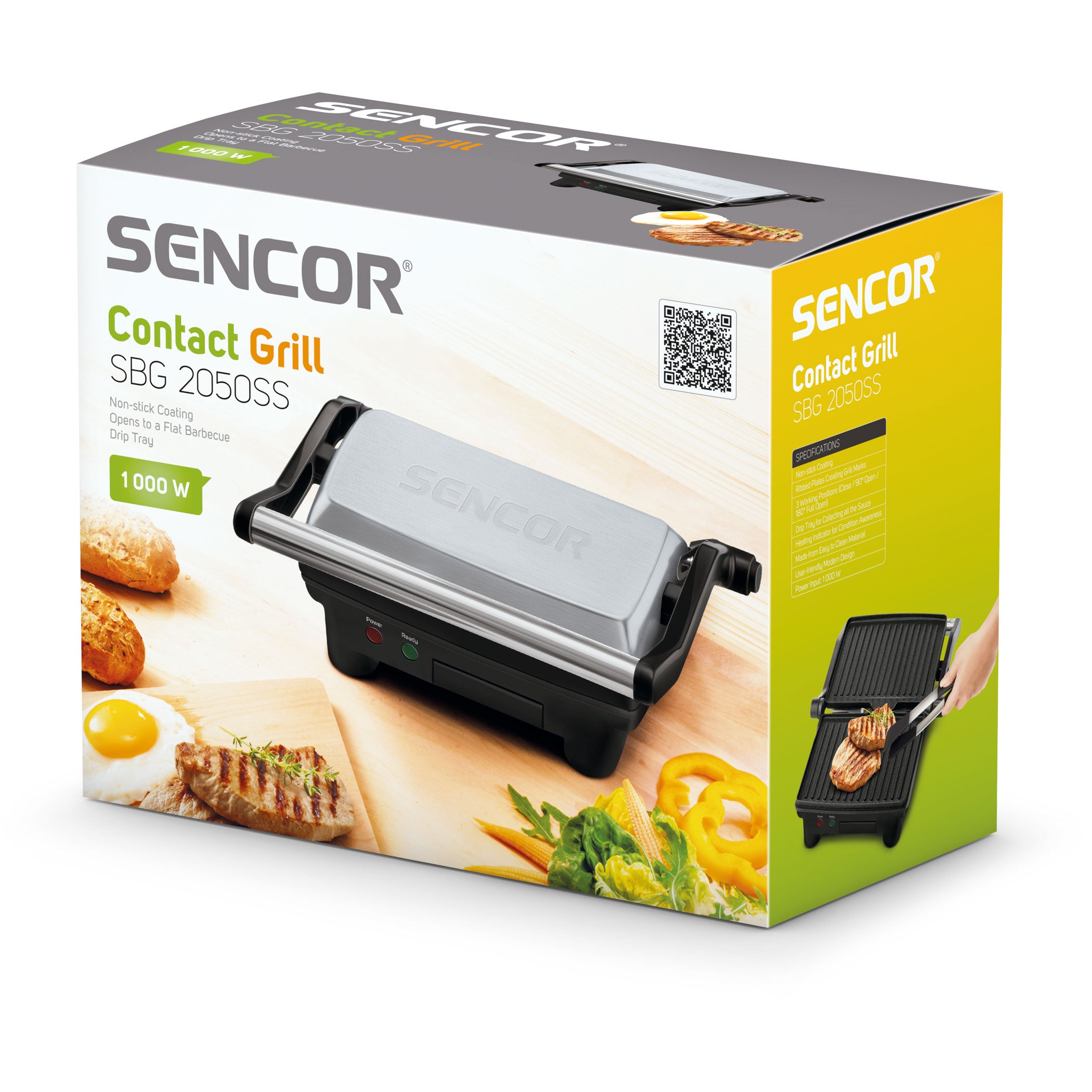 Griglia tostapane leggera e portatile SENCOR 1000W