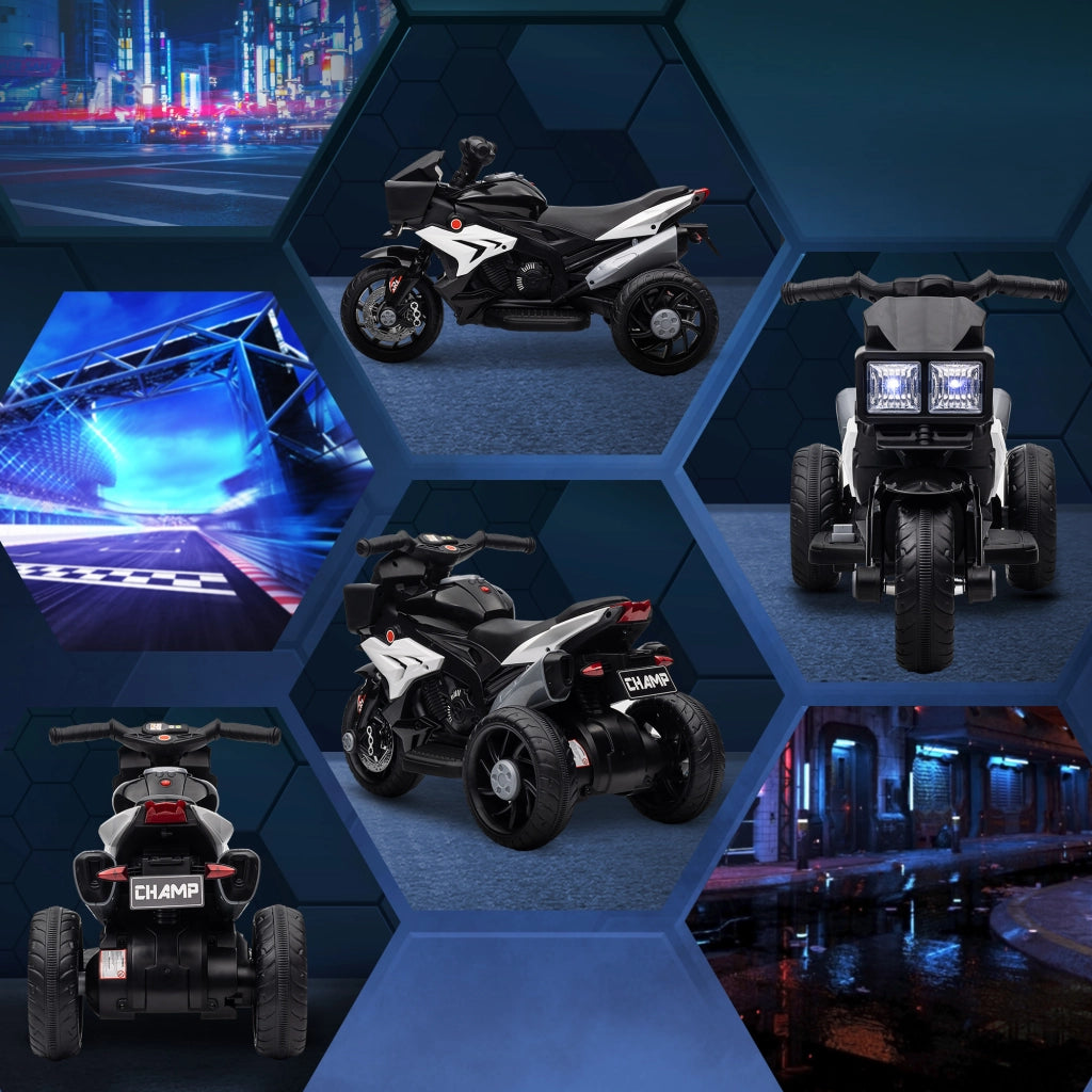 Moto Elettrica Bambini con Luci e Musica ¨C zephmum ¨C 3 km/h Nero