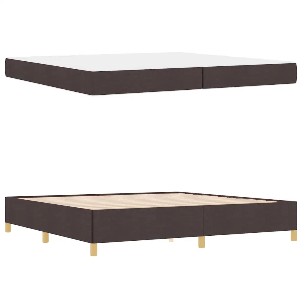 Struttura del letto Marrone Scuro 200 x 200 cm Tessuto 3398965