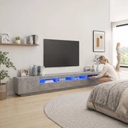 TV Cabinet With LED Lights, Concrete Grey, 300 X 35 X 40 Cm