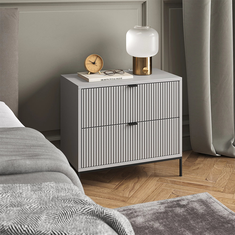 Vicco Comodino camera da letto Grigio 36 x 60 cm