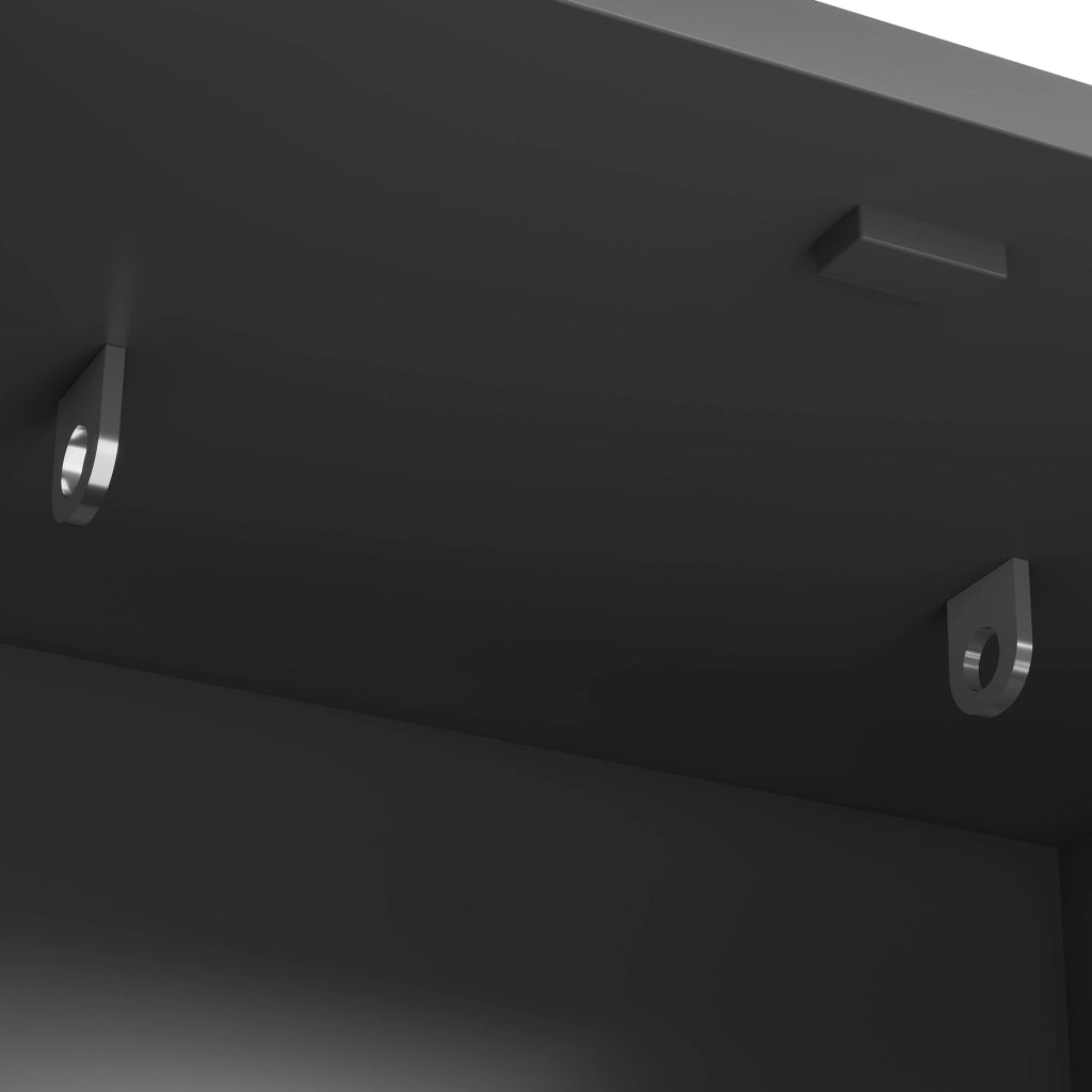 ARMADIO Bagno 56x40x170 cm MDF Nero a 2 ante con ripiani regolabili