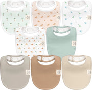 Slabbetji bio per bambini, confezione da 8 pezzi in cotone biologico per neonati, bambini e bambine - slabbetji grandi per lattanti, bambini in età prescolare, colore rosa.