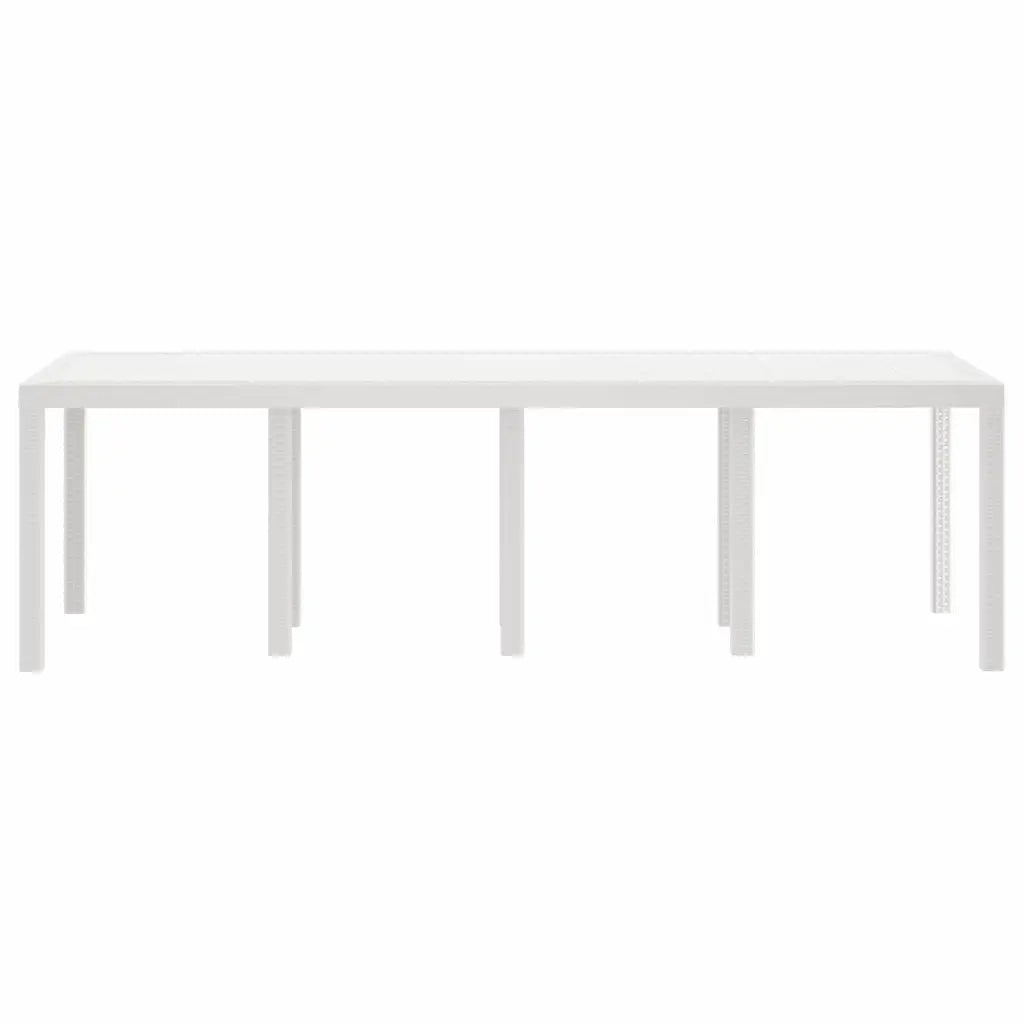 Tavolo da Giardino Bianco 250 x 100 x 73 cm polyrattan