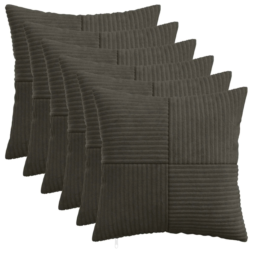 Federa 6 pcs ALMELO Antracite 50 x 50 cm corduroy 914912