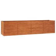 Fioriere | Cassetta per fiori | Letto Rialzato da Giardino Ruggine 320x80x77 cm Acciaio Corten