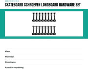 Set di attacchi per skateboard e longboard - 25mm - 16 pezzi - attacchi per veicoli pesanti - viti - acciaio inossidabile resistente al calore - 16 pezzi