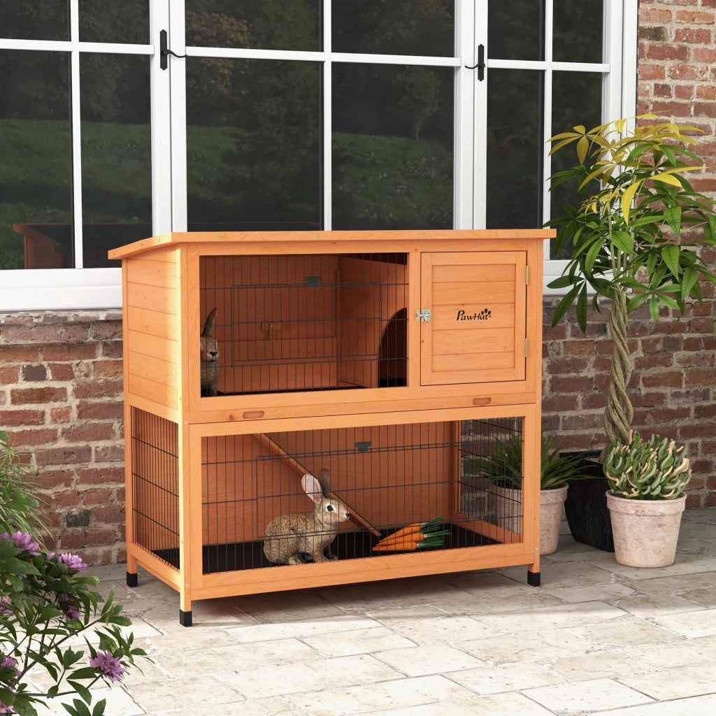 Casetta per Animali Domestici ¨C zephmum ¨C 123x63x112 cm, Arancione