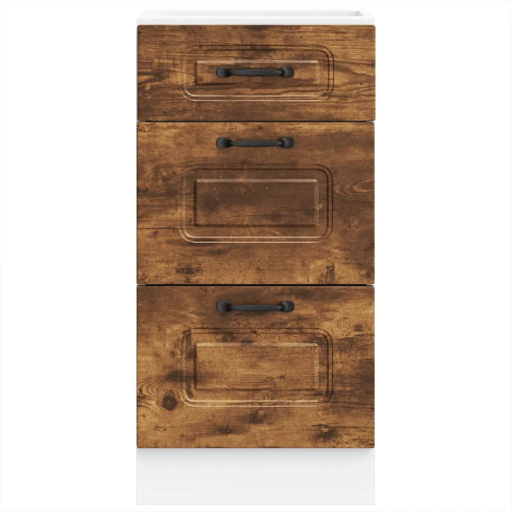 Base da Cucina Kalmar Rovere Fumo in Legno Multistrato 854245