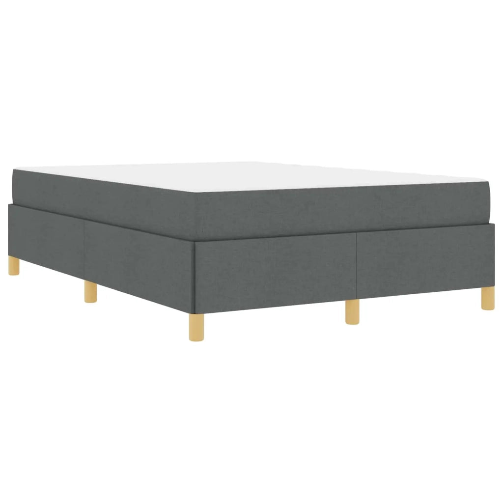 Struttura del letto Grigio scuro 140 x 190 cm Tessuto