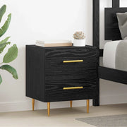 Armadio da Notte 2 pcs Rovere Nero 40 x 35 x 47,5 cm