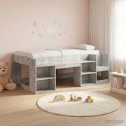 Telaio del letto con storage Grigio Cemento 75 x 190 cm