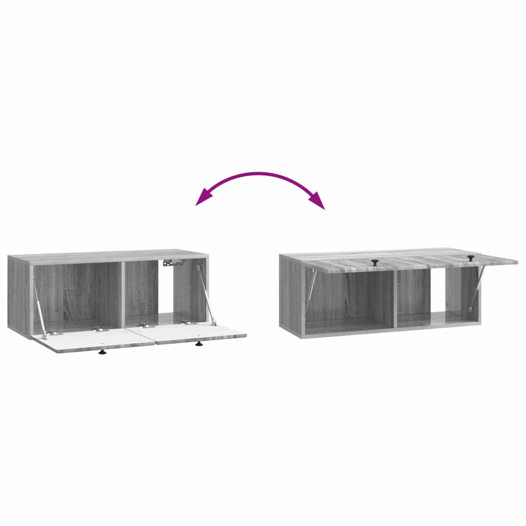 Mobile Porta TV da Muro 78,5 x 31 x 30 cm Sonoma grigio