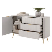 Madia Halilomo, Credenza 3 Cassetti, 138x38x81h cm Beige