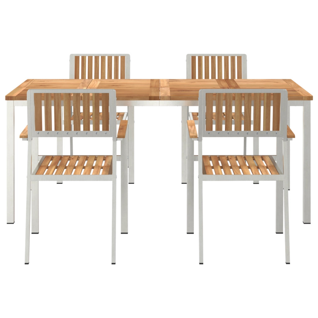 Set pranzo giardino  5 pezzi in legno massello di teak