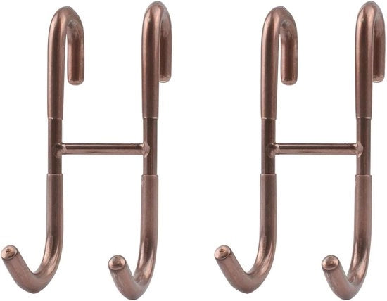 Set di 2 Hanger per Doccia in Acciaio Inossidabile per Bagno - Maniglie a S per Asciugamani e Costumi da Bagno
