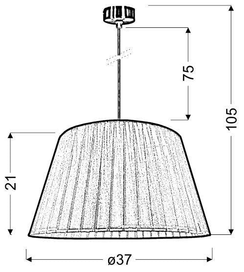Lampada a sospensione Candellux Tiziano viola Ø37 E27