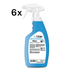 Wizar 6 Pezzi x 750 ml, Detergente Spray Multiuso Igienizzante No Aloni | Liber