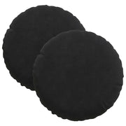 Cuscini per Seduta 2 pz | Cuscini per sedie Nero ?30 x 13 cm Velluto
