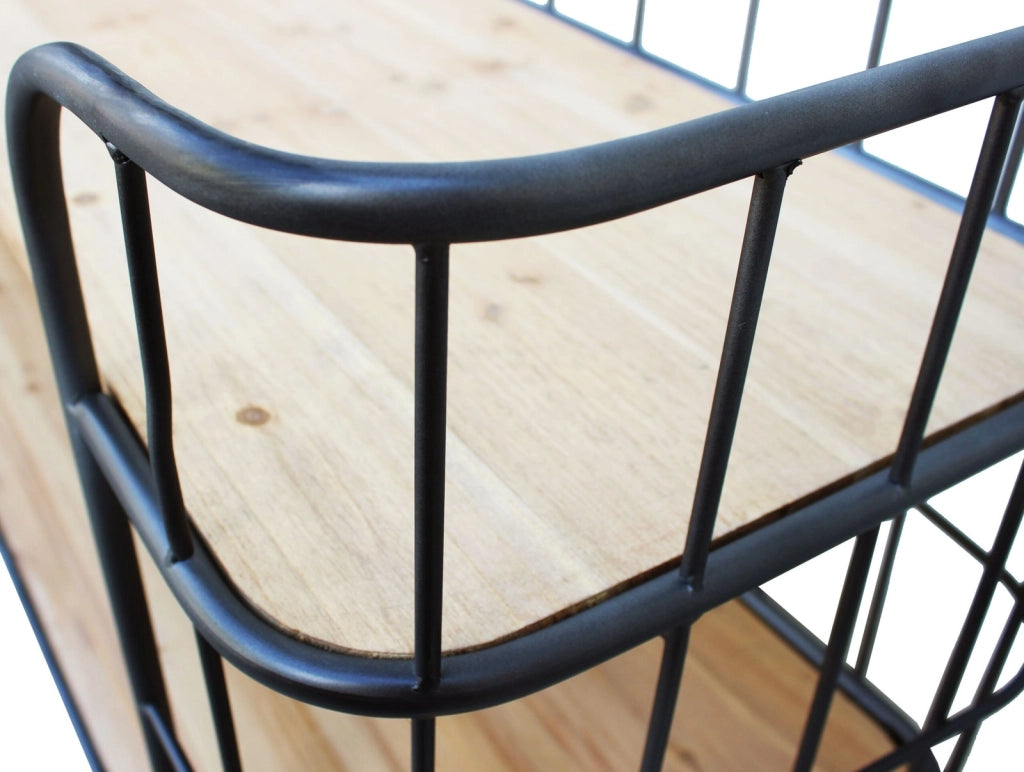 Scaffale con 3 ripiani in Acciaio Legno cm 170x44x85 - MONTAGUE
