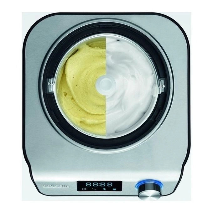 Severin EZ 7407 Gelatiera Compressore 2in1 1,2 L 135 W con Display LED Timer Digitale e Funzione Keep-Cool colore Nero Acciaio Inox