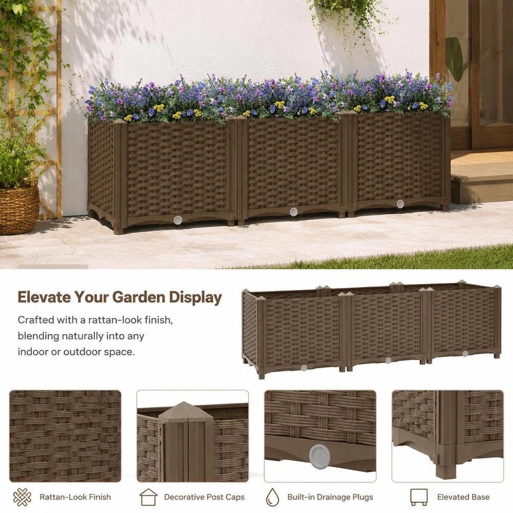 Raised Bed 120 X 40 X 38 Cm Polypropylene