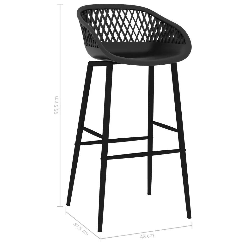 vidaXL Sedie da Bar 2 pz Nere