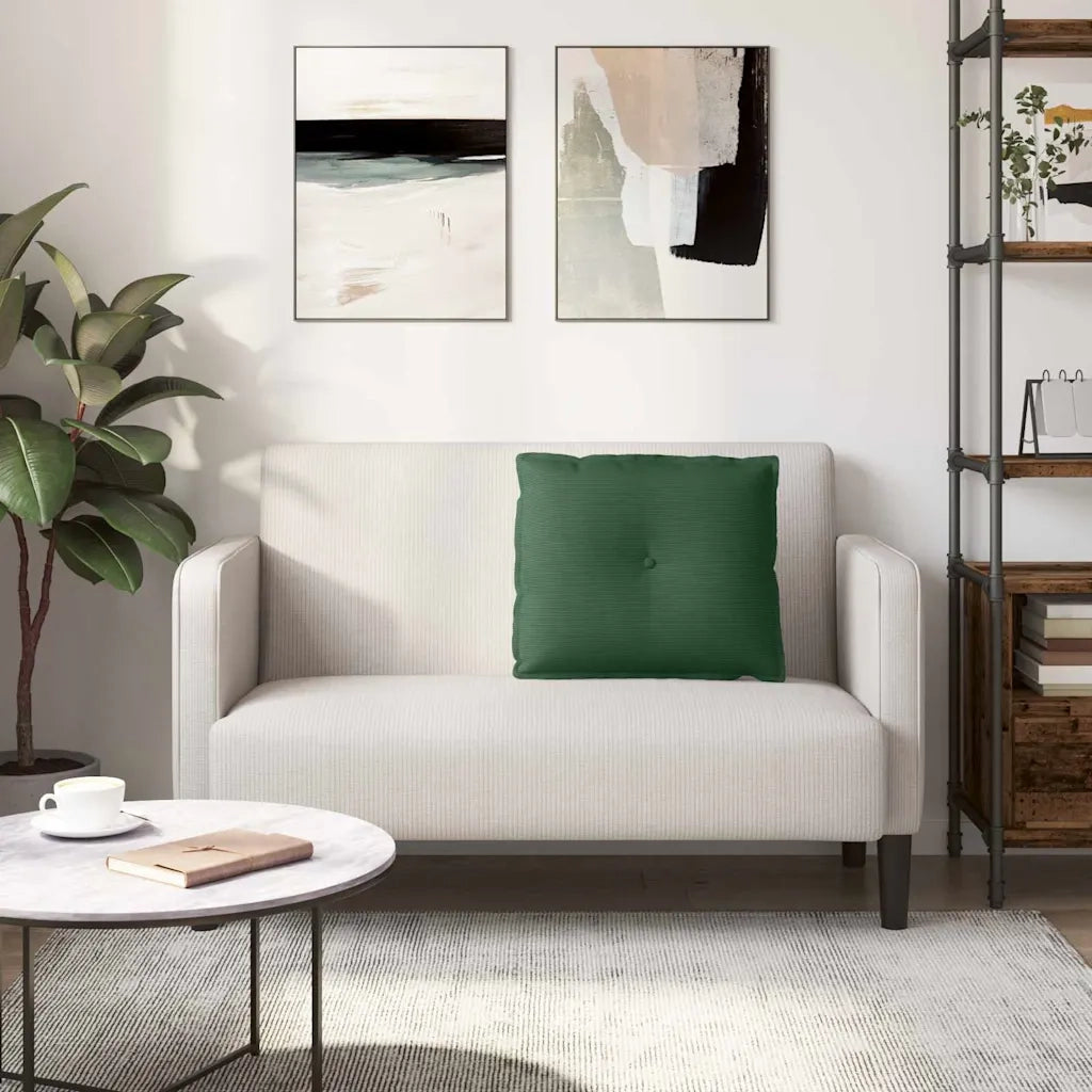 Cuscino per Schiena Verde Giungla 60 x 50 cm Tessuto in Cords