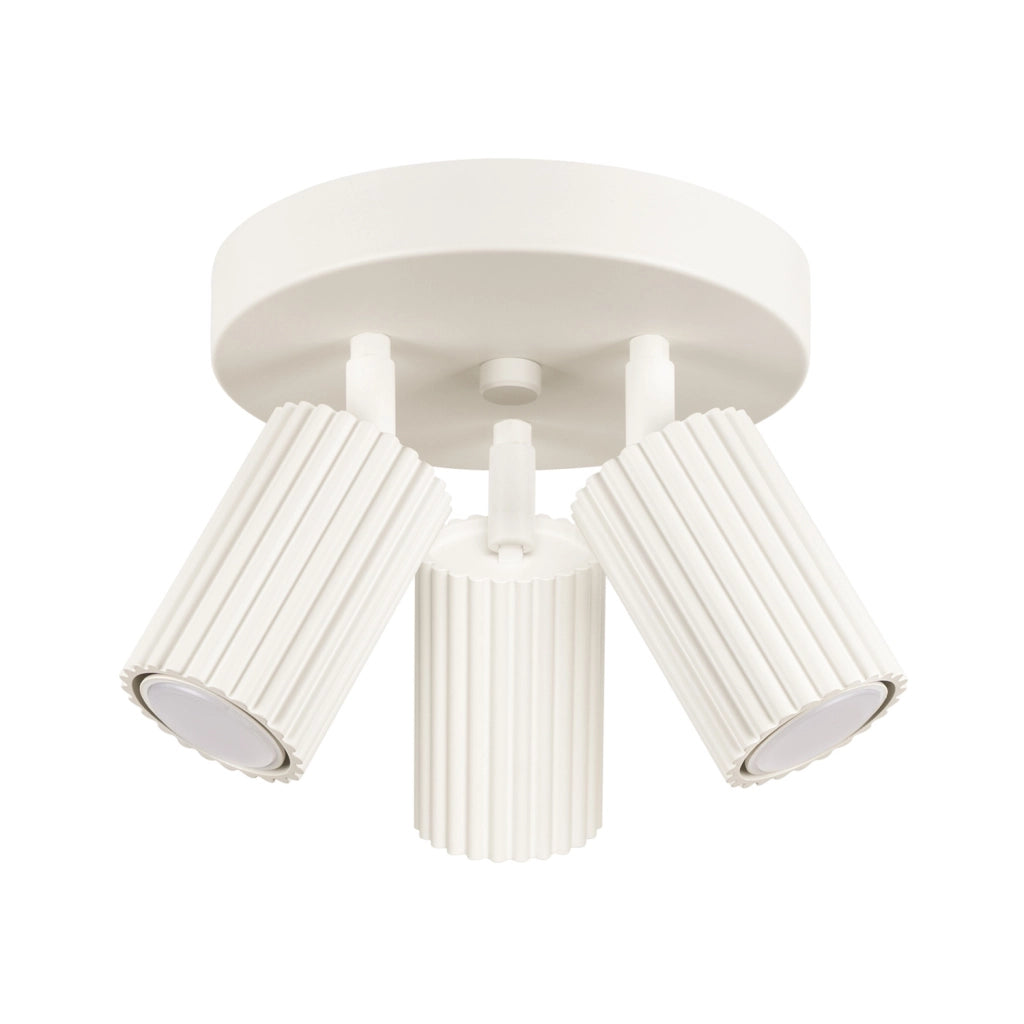 Plafoniera moderna beige tonda Ø20 orientabile 3xGU10 GRAVIO