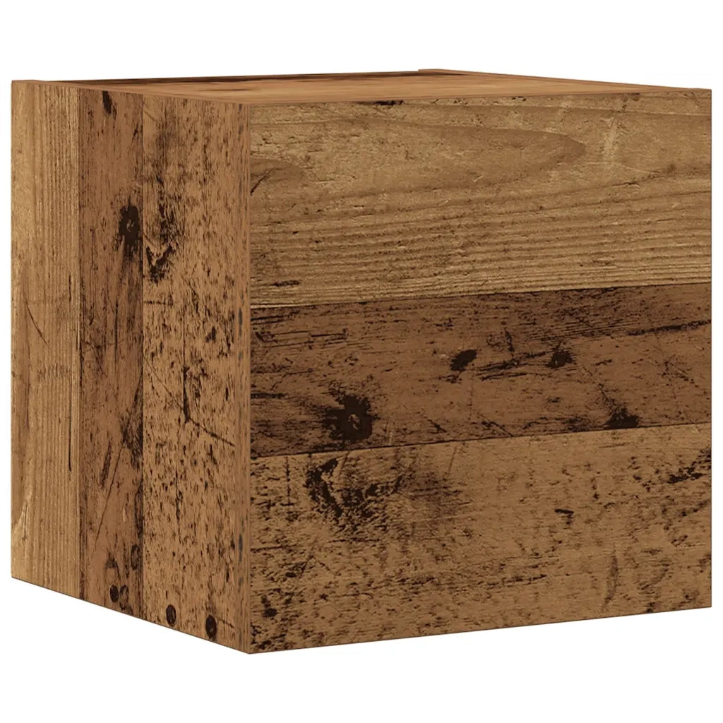 Set Mobile TV 8 pz-Set di 8 Credenza per TV Montato a Parete Legno Antico in Truciolato
