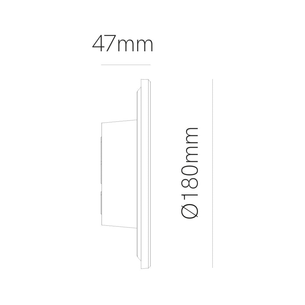 Mac Wall Corten - Applique a led da muro 15W CCT Switch 2700K/3200K/4000K in alluminio, Luce murale a 360 Gradi - Beneito & Faure