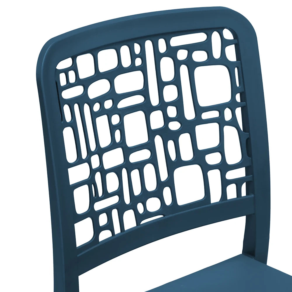 Sedia in polipropilene MEDEA, impilabile, resistente ai raggi UV, design moderno, ideale per sala da pranzo, cucina, sala d’attesa, bar, ristoranti o giardino, colore Petrolio