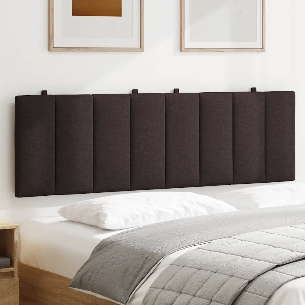 Cuscino Testiera Hanko Marrone Scuro 160 cm in Tessuto 4019173