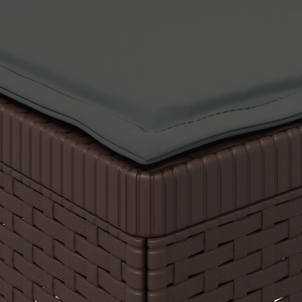 Divano da giardino 3 posti con cuscini in look rattan PP 8011981