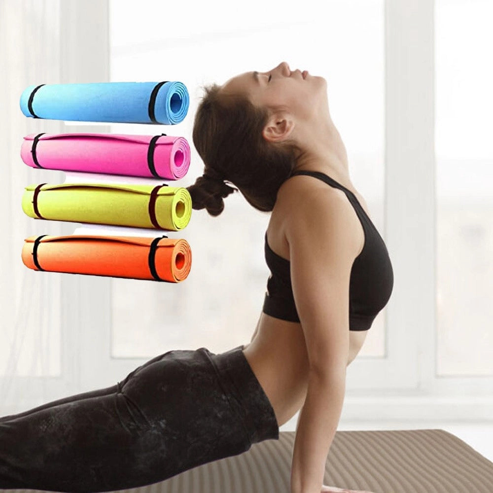 Trade Shop - Tappetino Yoga In Eva 61x183x0.4 Cm Tappeto Aerobica Fitness Pilates Palestra -