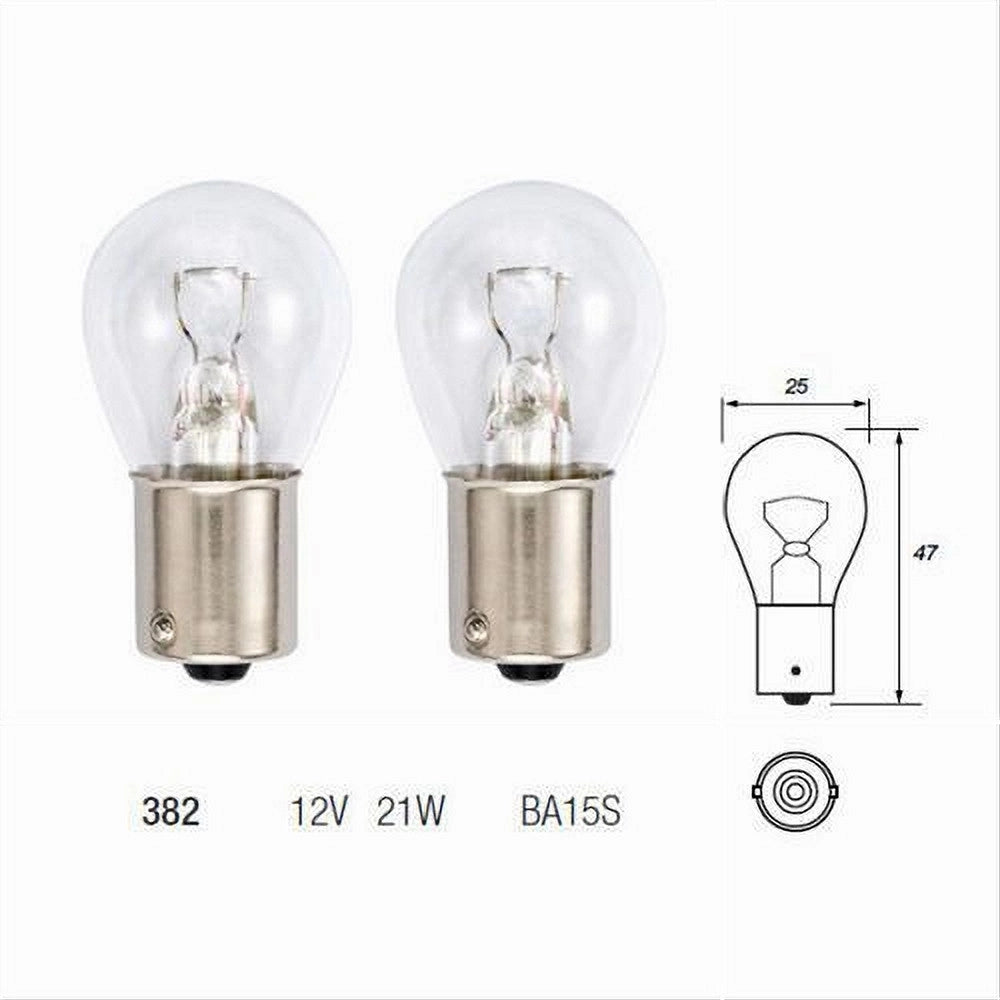 Trade Shop - Lampadine Per Indicatore Di Direzione Posteriore Auto 382 12v 21 W Ba15s L-p076 -