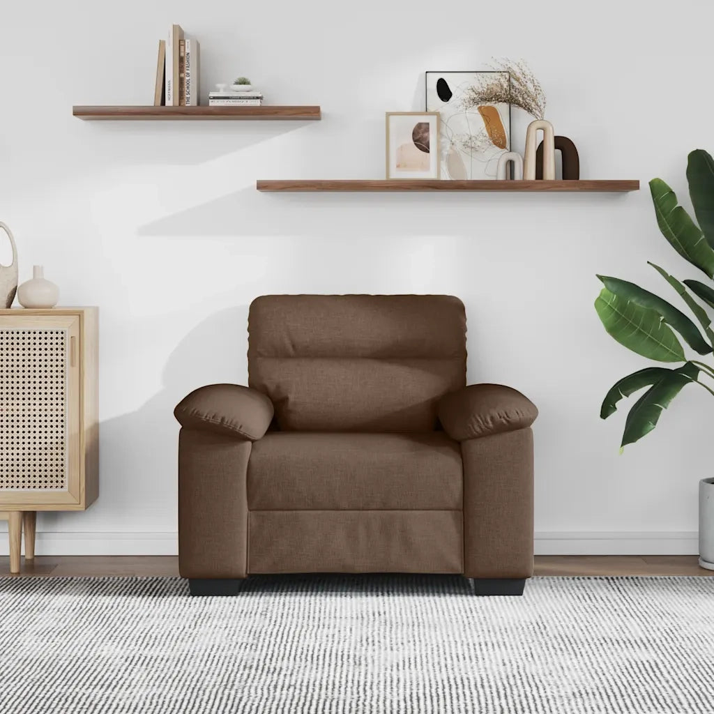 Poltrona Marrone 100x81x84 cm in Tessuto 4105291